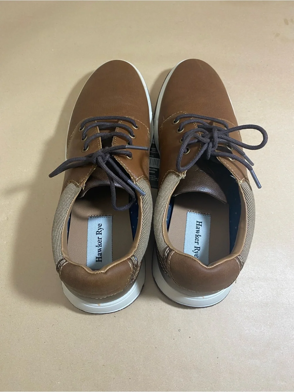 Men's Brown Casual Lace-Up Slip-On Loafers